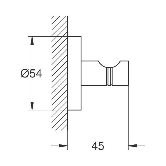 Крючок Grohe Essentials 40364AL1, цвет тёмный графит матовый - фото 2