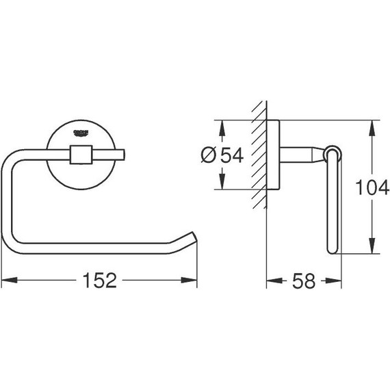 Держатель для туалетной бумаги Grohe BauCosmopolitan 40457001 - фото, картинка 4 Держатель для туалетной бумаги Grohe BauCosmopolitan 40457001 - фото 4