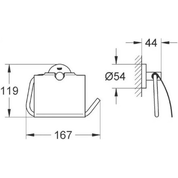Держатель для туалетной бумаги Grohe Essentials 40367001 - фото 3
