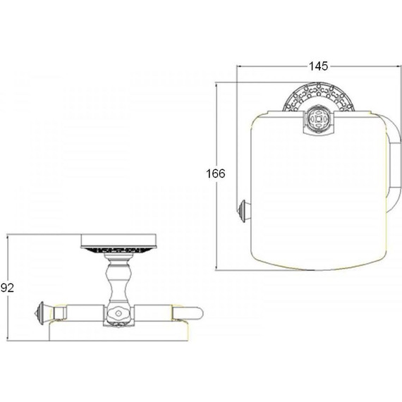 Держатель для туалетной бумаги Bronze de luxe Windsor K25003, цвет бронза - фото 2