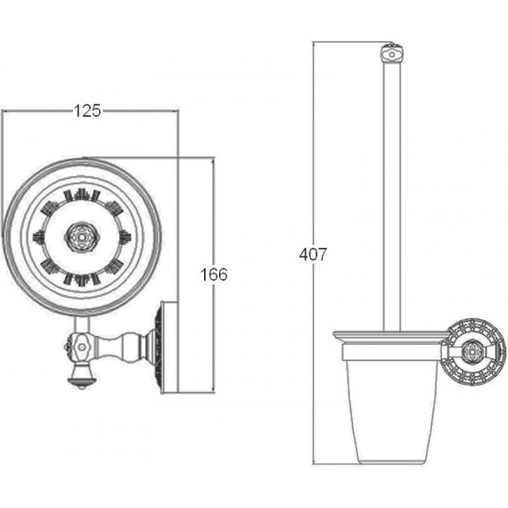 Ёршик для унитаза Bronze de luxe Windsor K25010, цвет бронза - фото 3