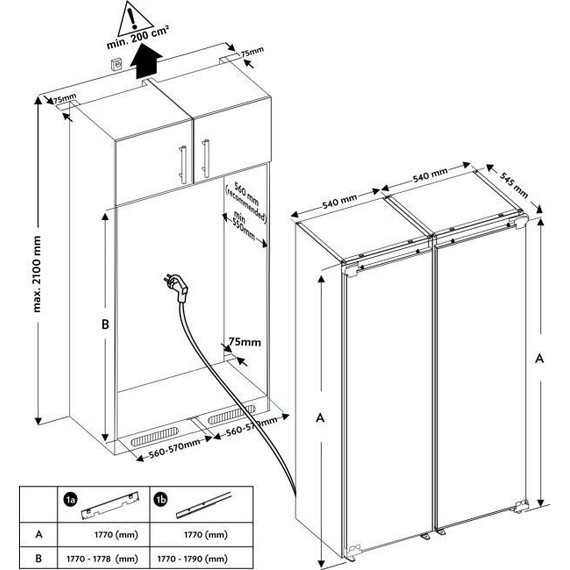 Встраиваемый холодильник Side by Side Schaub Lorenz SLU E524-1WE - фото 2