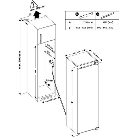 Встраиваемый однокамерный холодильник Schaub Lorenz SL SE310WE - фото 3