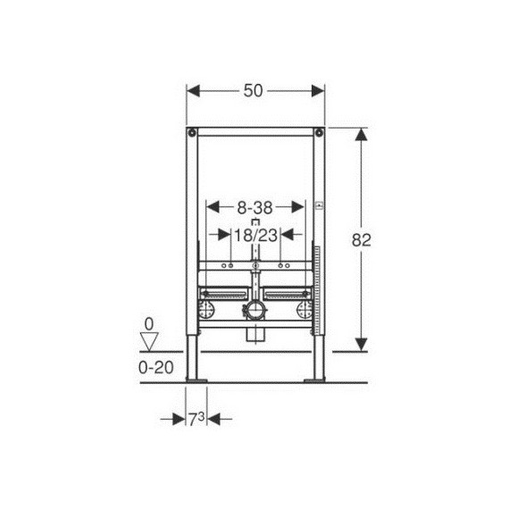 Инсталляция для биде Geberit Duofix h82 111.524.00.1 - фото 2