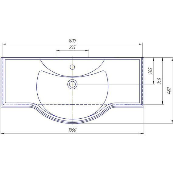 Тумба напольная с раковиной Opadiris Риспекто 100 см, слоновая кость - фото 5