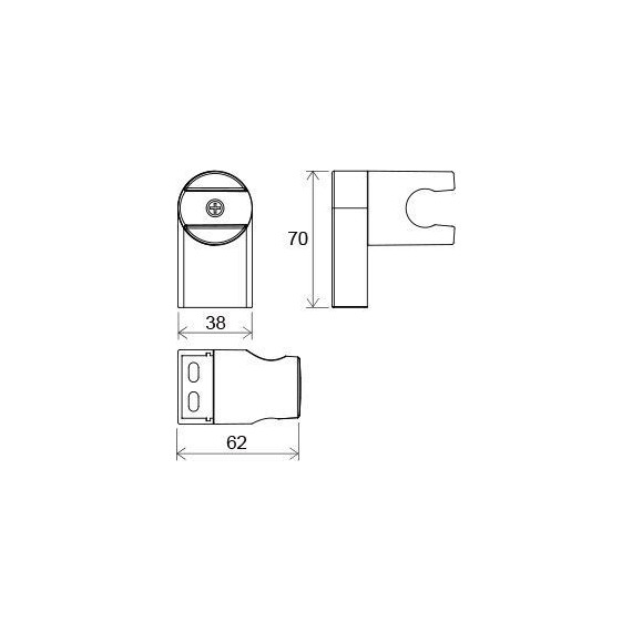 Держатель душевой лейки Ravak Chrome X07P011 - фото 3