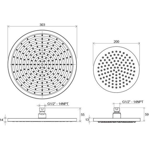 Верхний душ Ravak 30 см X07P111 - фото 7
