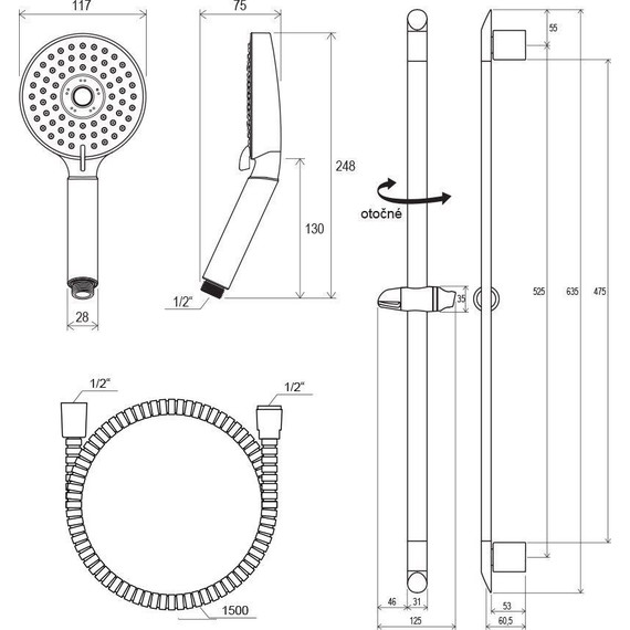 Душевой гарнитур Ravak X07P177 - фото, картинка 5 Душевой гарнитур Ravak X07P177 - фото 5