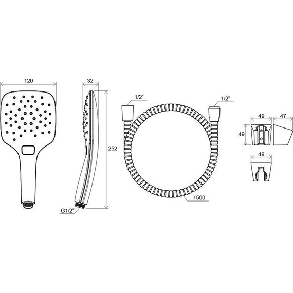 Душевой гарнитур Ravak X07S010 - фото 7