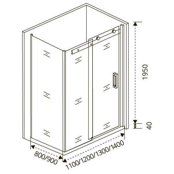 Душевое ограждение Bas Altair WTW+SP C-CH 130х80 см (стекло 8 мм) хром/прозрачное - фото 6