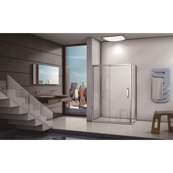 Душевое ограждение Bas Antares WTW+SP C-CH 120х100 см (стекло 8 мм) хром/прозрачное - фото 5