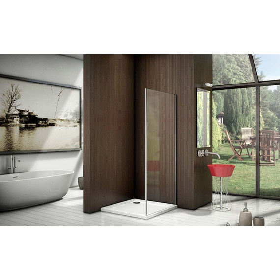 Боковая стенка Bas Latte SP-100-G-WE 100 см алюминий/матовое - фото 6