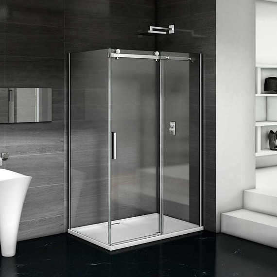 Душевое ограждение Bas Galaxy WTW+SP C-CH 170х100 см, хром/прозрачное - фото 4