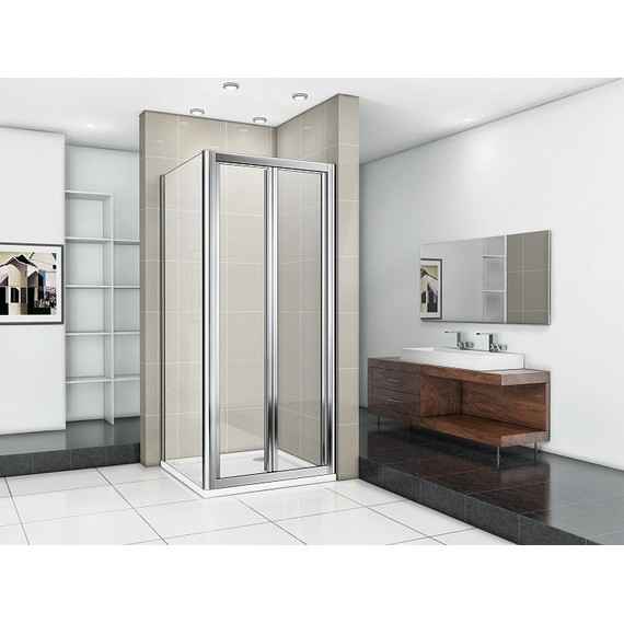 Душевое ограждение Bas Infinity SD+SP C-CH 80х80 см, хром/прозрачное - фото 4