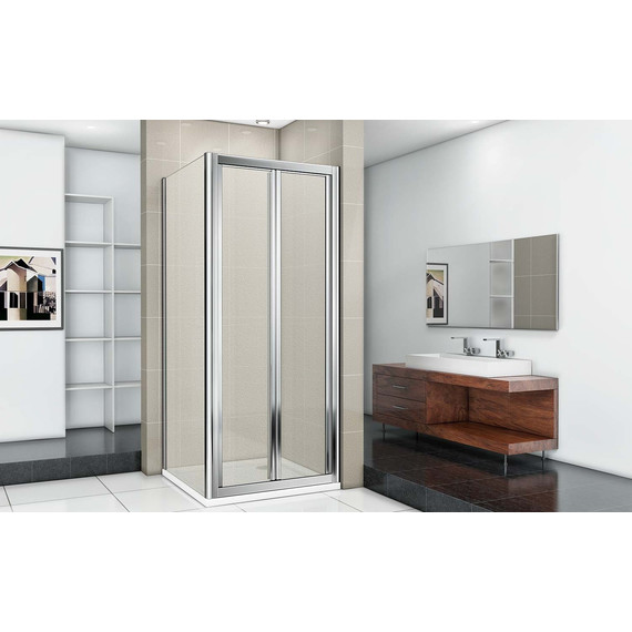 Душевое ограждение Bas Infinity SD+SP G-CH 90х90 см, хром/матовое - фото 3