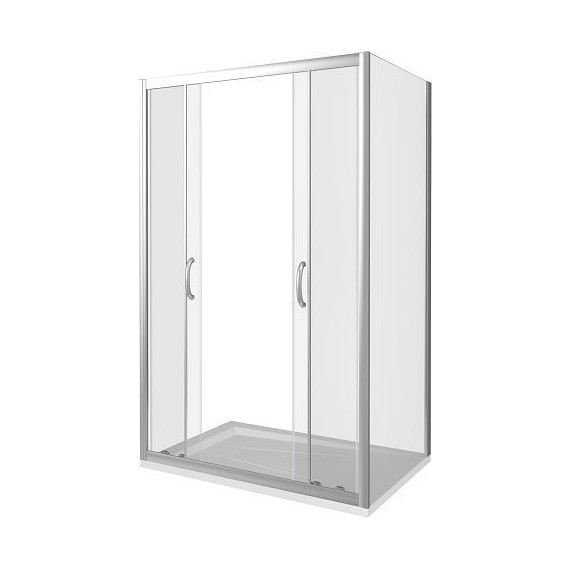 Душевое ограждение Bas Infinity WTW-TD+SP C-CH 150х90 см, хром/прозрачное - фото 3