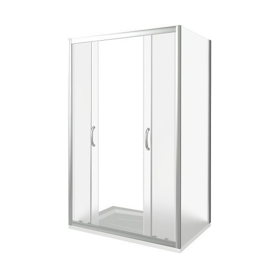 Душевое ограждение Bas Infinity WTW-TD+SP G-CH 150х90 см, хром/матовое - фото 3