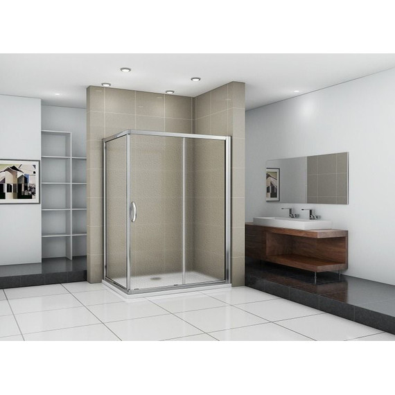 Душевое ограждение Bas Infinity WTW+SP G-CH 110х80 см, хром/матовое - фото 3