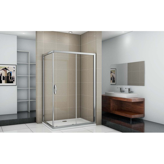 Душевое ограждение Bas Infinity WTW+SP C-CH 140х80 см, хром/прозрачное - фото 4