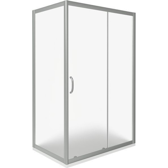 Душевое ограждение Bas Infinity WTW+SP G-CH 110х80 см, хром/матовое - фото 