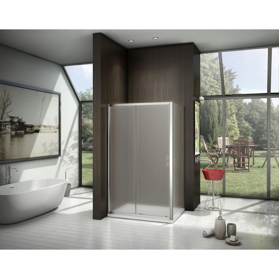 Душевое ограждение Bas Latte WTW+SP G-WE 140х90 см алюминий/матовое - фото 3