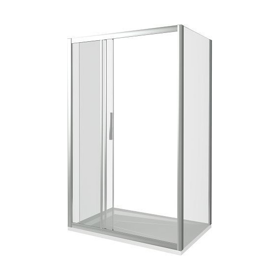 Душевое ограждение Bas Orion WTW+SP C-CH 100х100 см хром/прозрачное - фото 3
