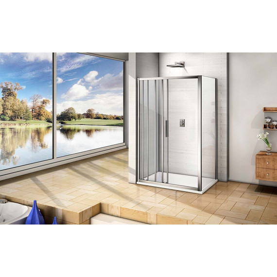 Душевое ограждение Bas Orion WTW+SP C-CH 110х80 см хром/прозрачное - фото 5