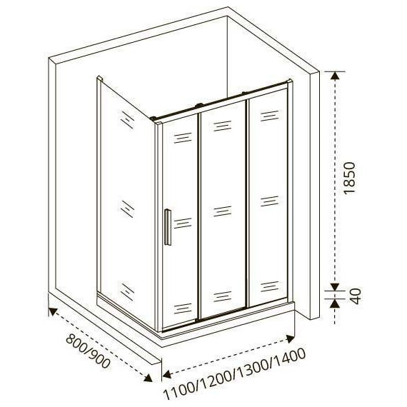 Душевое ограждение Bas Orion WTW+SP C-CH 110х90 см хром/прозрачное - фото, картинка 6 Душевое ограждение Bas Orion WTW+SP C-CH 110х90 см хром/прозрачное - фото 6