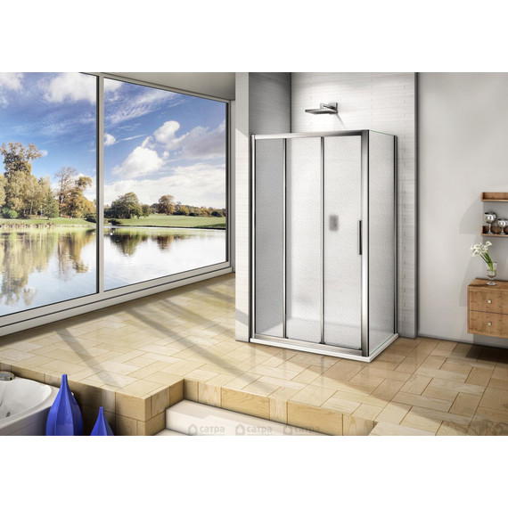 Душевое ограждение Bas Orion WTW+SP G-CH 110х80 см хром/матовое - фото 5