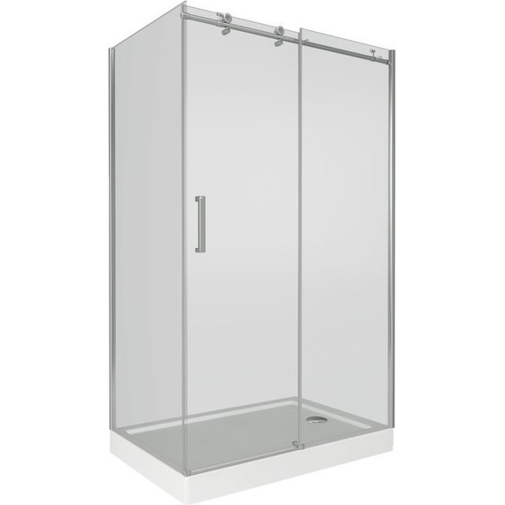 Душевое ограждение Bas Puerta WTW+SP C-CH 120х90 см (стекло 8 мм) хром/прозрачное - фото 