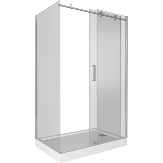 Душевое ограждение Bas Puerta WTW+SP C-CH 120х80 см (стекло 8 мм) хром/прозрачное - фото 3