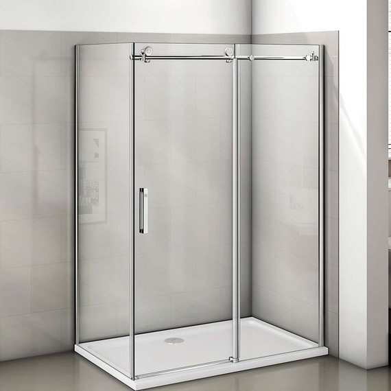 Душевое ограждение Bas Puerta WTW+SP C-CH 120х80 см (стекло 8 мм) хром/прозрачное - фото 4