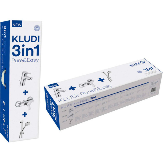 Набор смесителей 3 в 1 для душа Kludi Pure&Easy 378450565 - фото 2