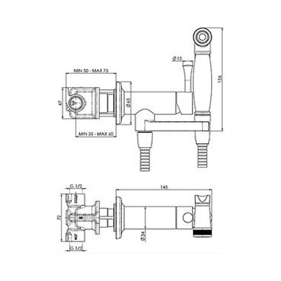 Набор для гигиенического душа Nobili AV00610CR - фото 2
