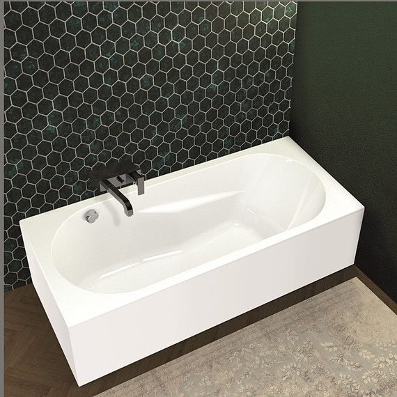 Ванна акриловая Riho Lazy Left plug & play 180x80 см B083005005, Размер - мм: 1800х800 - фото 