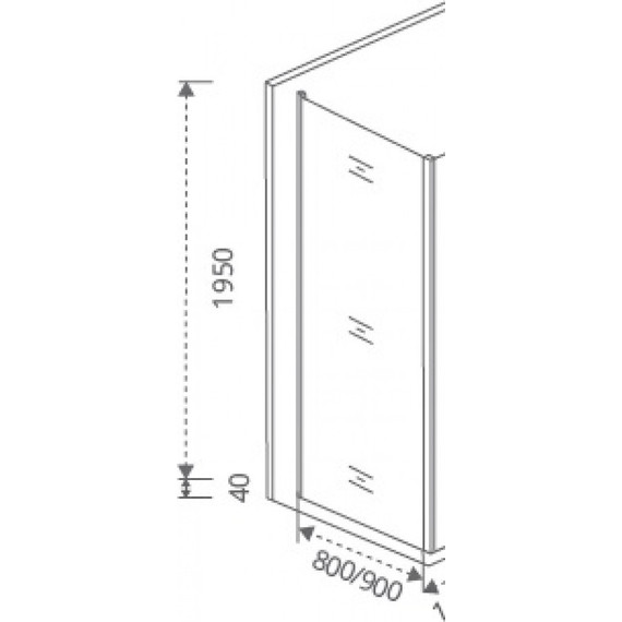Боковая стенка Bas Galaxy SP-80-C-B 80 см чёрный/прозрачное - фото 3