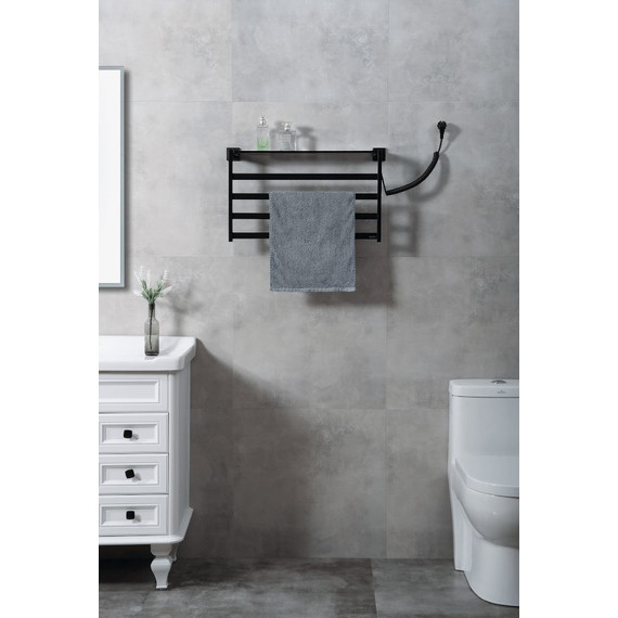 Полотенцесушитель электрический Black & White Universe N-333 B П4 550x350 мм - фото 7