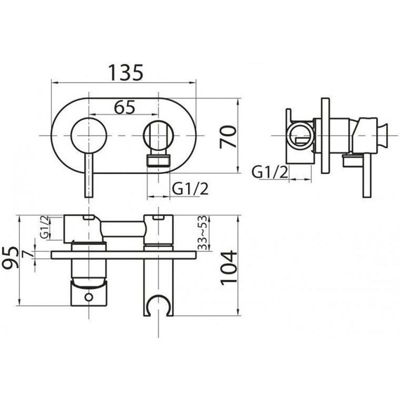 Смеситель для гигиенического душа Cezares CZR-DA5-01 - фото, картинка 2 Смеситель для гигиенического душа Cezares CZR-DA5-01 - фото 2