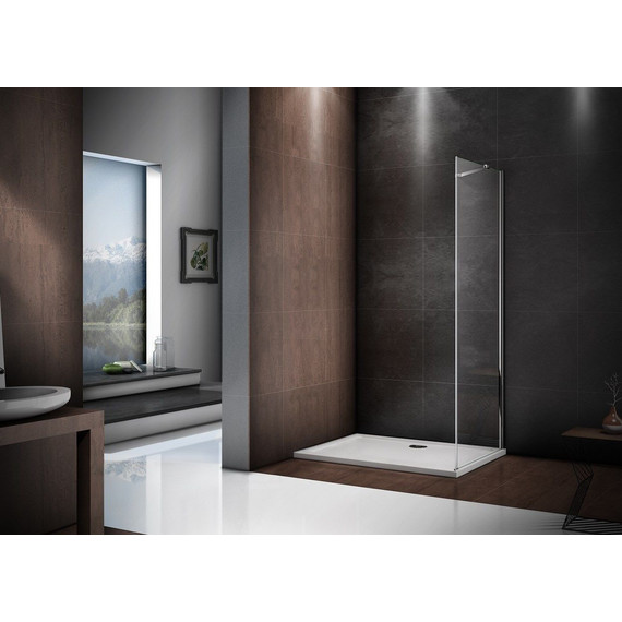 Боковая стенка Bas Saturn SP-80-C-CH 80 см хром/прозрачное - фото 7