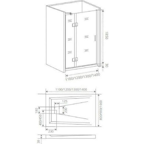 Душевая дверь Bas Saturn WTW-110-C-CH 110 см L/R, хром/прозрачное - фото, картинка 10 Душевая дверь Bas Saturn WTW-110-C-CH 110 см L/R, хром/прозрачное - фото 10