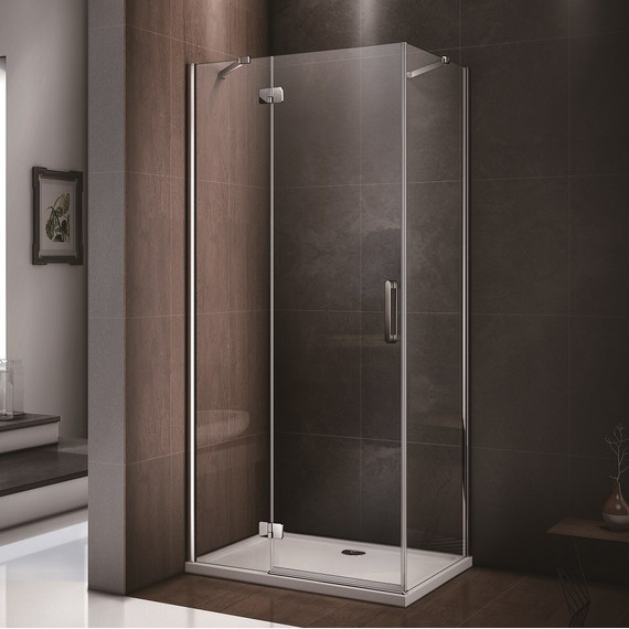 Душевое ограждение Bas Saturn WTW+SP C-CH 110х100 см L/R, хром/прозрачное - фото 4