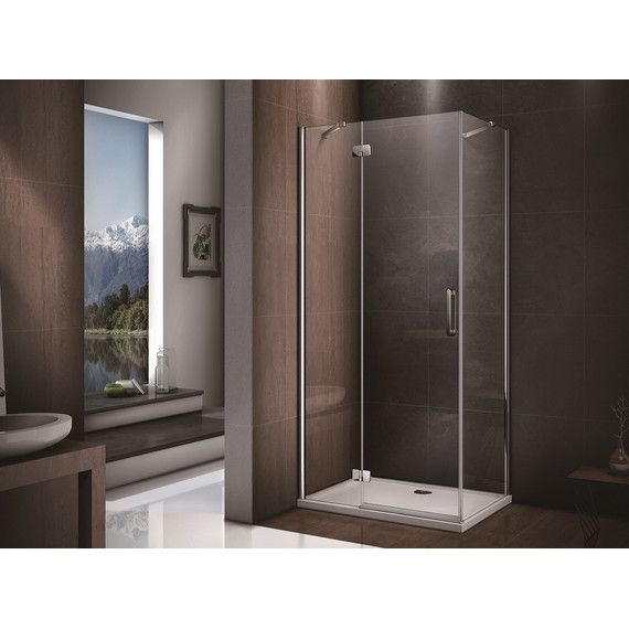 Душевое ограждение Bas Saturn WTW+SP C-CH 110х90 см L/R, хром/прозрачное - фото 5
