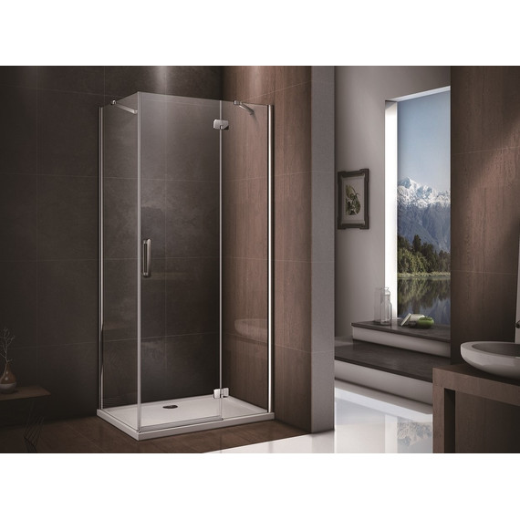 Душевое ограждение Bas Saturn WTW+SP C-CH 110х90 см L/R, хром/прозрачное - фото 6