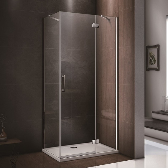 Душевое ограждение Bas Saturn WTW+SP C-CH 110х100 см L/R, хром/прозрачное - фото 7