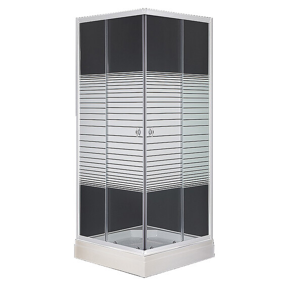 Душевое ограждение Loranto CS-8024S 90х90 см, белый/узор - фото 