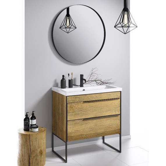 Зеркало Aqwella Fargo 80 см RM0208BLK, черный - фото, картинка 4 Зеркало Aqwella Fargo 80 см RM0208BLK, черный - фото 4