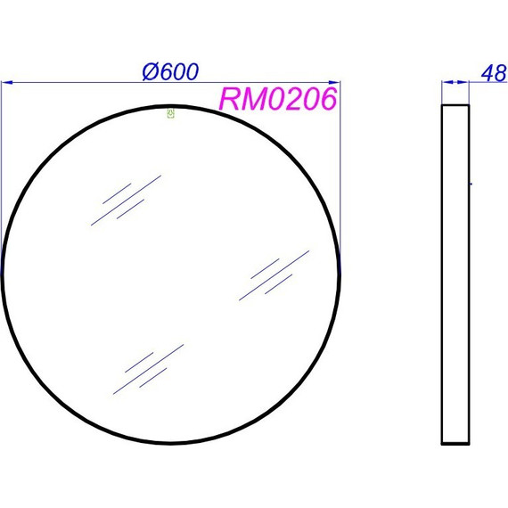Зеркало Aqwella Fargo 60 см RM0206BLK, черный - фото, картинка 5 Зеркало Aqwella Fargo 60 см RM0206BLK, черный - фото 5
