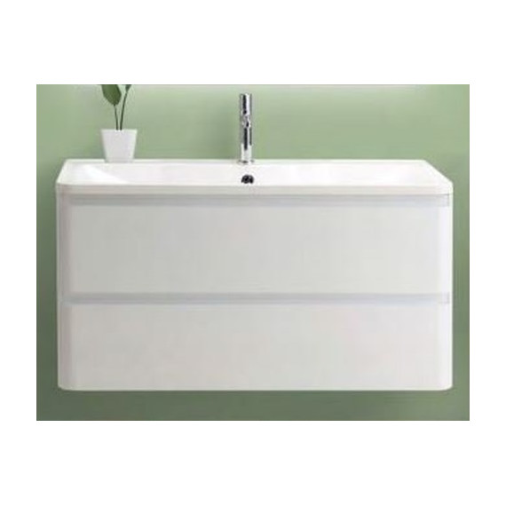 Тумба подвесная с раковиной BelBagno ALBANO-900-2C-SO-BL 90 см, Bianco Lucido, Цвет фасада: Bianco Lucido - фото 
