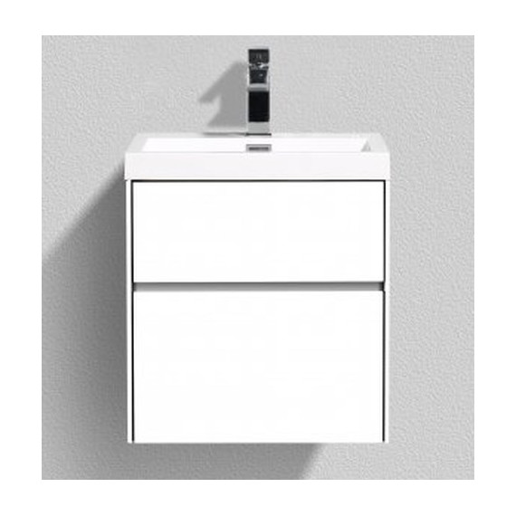 Тумба подвесная с раковиной BelBagno 50 см PIETRA MINI-500AS-2C-SO-BL, белый - фото 