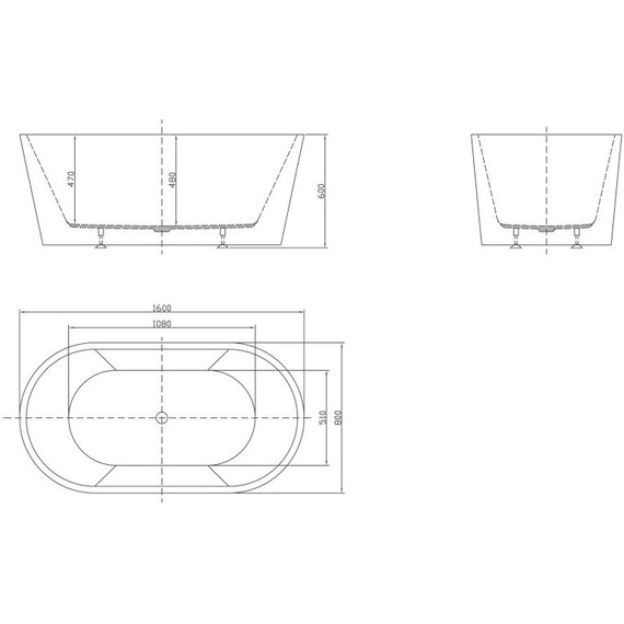 Ванна отдельностоящая BelBagno BB202-1600-800 160х80 см, Размер - мм: 1600х800 - фото, картинка 3 Ванна отдельностоящая BelBagno BB202-1600-800 160х80 см, Размер - мм: 1600х800 - фото 3